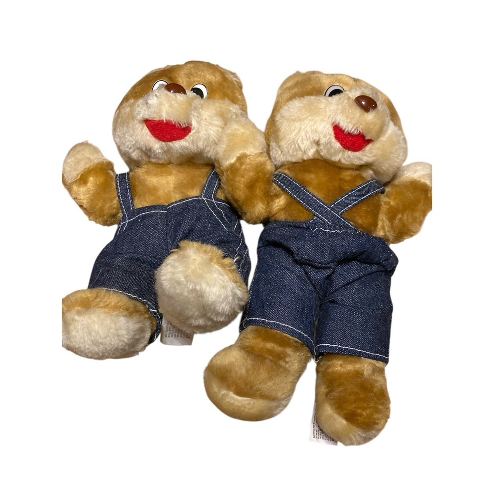 Shoney Bear Shoney's Restaurant 12" Plush Teddy VG Vintage Stuffed Animal  X2